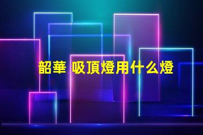 韶華 吸頂燈用什么燈珠